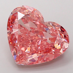 Heart Cut Lab grown Diamond <b>Pink</b> Diamond Loose Stone For Jewelry Making - Product Image 1