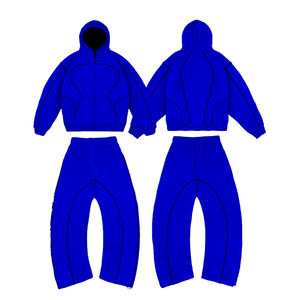 Survêtement personnalisé neuf pour homme, en coton tricoté, polaire thermique, motif uni, vêtements décontractés, couleurs personnalisées - Product Image 3