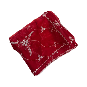 Saree exclusif au look de créateur avec chemisier sari élégant, élégant, fantaisie, ethnique, dernière boutique indienne à la mode, tenue de fête, saree rouge - Product Image 1