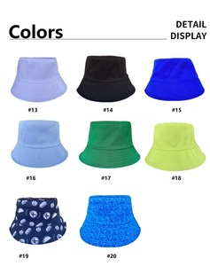 Custom Logo <b>Bucket</b> <b>Hat</b> Cotton <b>Reversible</b> Fisherman Cap Wide Brim Sun <b>Hat</b> for Outdoor Travelling - Product Image 3