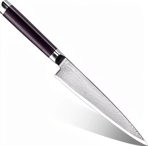 Couteau de cuisine professionnel en acier carbone japonais de qualité supérieure avec manche en bois, idéal pour la découpe du pain, de la pastèque et du jambon - Product Image 3