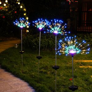 Set di 4 Luci Solari a Forma di Fuochi d'Artificio con 480 LED, Lampade Decorative per Giardino e Sentieri - Product Image 2