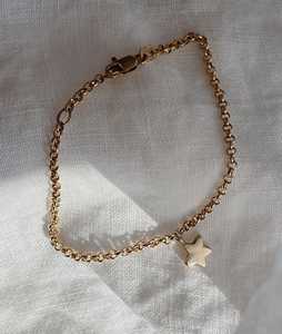 Tiny Star Charm Bracelets 14K <b>Solid</b> <b>Gold</b> Minimalist Luxury 2.7 mm Wide Adjustable 17 or 18cm Cable Chains Stackable Fine Jewelry - Product Image 3