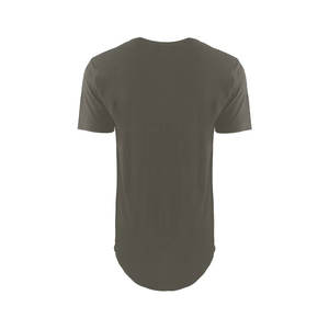 T-shirt classique à col rond pour homme en coton Supima bleu chiné 3602, T-shirt long en coton, T-shirt classique bleu royal standard - Product Image 6