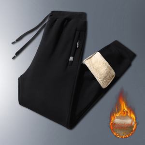 Men's Winter Lambswool Warm Cotton Sweatpants Outdoor Leisure Thickened Jogging <b>Drawstring</b> High Quality - Product Image 1
