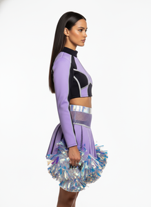 Uniformes de Animadoras Personalizados Sublimados Xelent Hunt Gear con Ribete Holográfico, Atuendo Profesional para Equipos de Animadoras All Star - Product Image 2