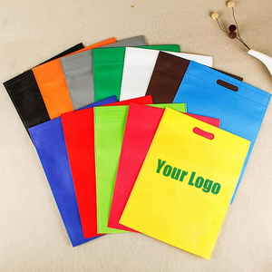 Custom Non Woven Shopping <b>Bags</b> With Die Cut Handle <b>Large</b> Size For Advertising Your Logo Print - Product Image 1