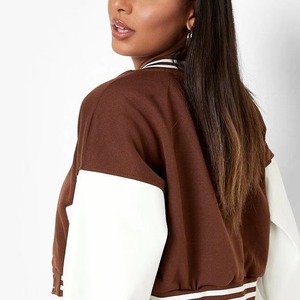 High Quality Women Embroidered Varsity Leather Jacket College Style OEM ODM Sample Service Available Factory - Product Image 6