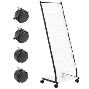Espositore per Riviste a 6 Ripiani, Porta Brochure e Giornali, Supporto per Cataloghi Mobile e Pratico - Product Image 1