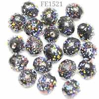 Manik-manik Kaca Lampwork Afrika Grosir 9mm, Campuran Warna Opaque Hitam Biru Teal Biru Langit, untuk Pembuatan Perhiasan dalam Kotak