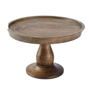 Présentoir de piédestal de gâteau de dessert en gros élégant outil de cuisson en bois parfait pour les restaurants de table à la maison et les fêtes - Product Image 1