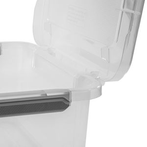 Contenitore di Stoccaggio con Coperchio a Cerniera da 20 Quarti con Chiusura - Grigio Scuro, Confezione da 6 - Contenitore Trasparente, Organizzatore Versatile per Casa e Garage - Product Image 5