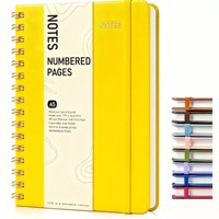Carnet à spirales numéroté A5 avec sangle élastique, design pour étudiants et bureaux, personnalisable