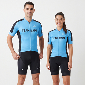 Maillot de cyclisme personnalisé avec nom d'équipe imprimé, manches courtes, chemises de vélo à compression, 100% polyester, tenue de cyclisme - Product Image 6
