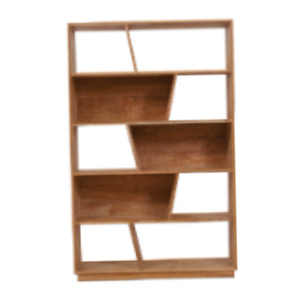 Meuble de rangement à 5 étagères de style minimaliste, grande capacité, ouvert, robuste, finition bois naturel, pour la décoration de la maison - Product Image 4