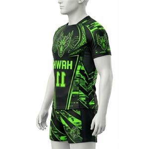 Uniforme de football américain unisexe de haute qualité, personnalisable, imprimé, respirant, anti-humidité, manches courtes, vente en gros - Product Image 4