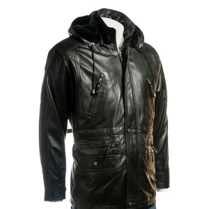 Winter Outdoor Warm Thick Fox Fur <b>Long</b> Shearling <b>Leather</b> <b>Jacket</b> For Men With Custom Made Design Logo In Wholesale - Product Image 1