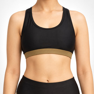 Women's Solid Color Yoga Sports Bra Different Design Options for Sports Bra Breathable Seamless Contrast <b>Binding</b> Design Bra - Product Image 1