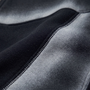 Ensemble de survêtement noir surdimensionné pour homme avec veste à capuche zippée à empiècements gris dégradés et pantalon de survêtement à jambes larges - Product Image 6