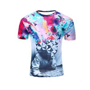 T-shirt en sublimation, design de logo personnalisé, respirant, qualité premium vintage, 50% coton et 50% polyester, fabriqué au Pakistan. - Product Image 1