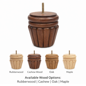 ขาเฟอร์นิเจอร์ไม้ทรงกระบอก ขาโซฟาไม้เนื้อแข็ง ขาโต๊ะไม้ตกแต่ง ผลิตตามสั่ง (OEM) เวียดนาม - Product Image 1