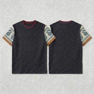 T-shirt uni pour homme en tissu jersey haut de gamme, effet soie, manches courtes, couleur unie, élégant, basique, vente en gros de t-shirts pour homme - Product Image 1