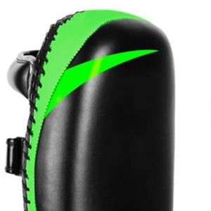 Kick Boxing Training Pads Black Green PU Leather Hook Loop Closure Adjustable Wrist <b>Strap</b> Adults Unisex Martial Arts - Product Image 4