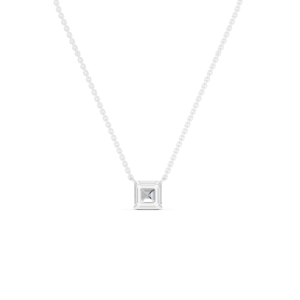 Collar de Diamantes con Corte Asscher para Mujer, Plata, Clásico, Certificado IGI, Color EF, Diamante Cultivado en Laboratorio - Product Image 4