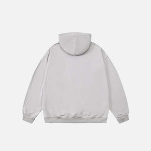 Fashion Poetry Sweat à capuche coupe ample, effet vieilli, imprimé lettres effet éclaboussures d'encre, en molleton bouclette 100% coton, délavé à l'acide et effet soleil, coupe oversize - Product Image 5