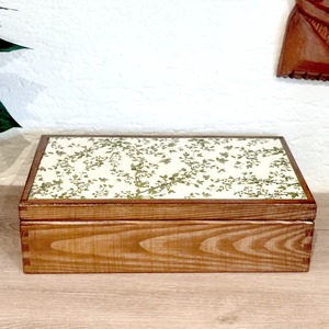 <b>Wooden</b> Jewelry <b>Box</b> with Leaf Pattern Top Classic <b>Storage</b> <b>Box</b> for Bedroom Decorative Rectangular Design <b>Box</b> For Table Use - Product Image 2