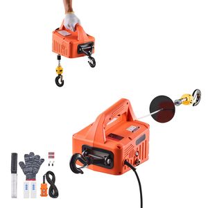 1550 Lbs Capacity 1500W 3-in-1 Electric <b>Hoist</b> Winch Portable Power Crane 25 ft Lifting Height 16.4 Ft/min Manual 12000lb Load - Product Image 5