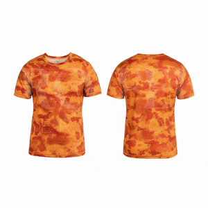 Custom Camouflage Print Short Sleeve Crew Neck T Shirt Breathable Sports <b>Fitness</b> Training Casual Outdoor Activewear Gym Top - Product Image 4