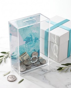 Hucha Rectangular de Acrílico para Tzedakah, Elegante y Ecológica, Cajas de Donación Judaicas al por Mayor para Regalos - Product Image 1