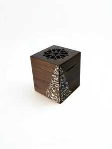 Brûleur à Bakhoor en bois fait main exclusif avec incrustation de nacre, élégant porte-encens arabe Mubkhar pour Oud, Bakhoor, Luxe - Product Image 5