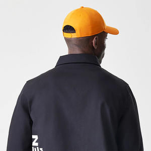 Veste coupe-vent vintage noire pour homme avec col rabattable, veste de coach toutes saisons, vêtements de sport résistants à l'eau - Product Image 4