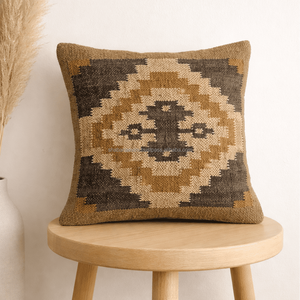 Different Color Turkish Kilim Cushion Handmade 20 X 20 Decorative Nomadic Throw <b>Pillow</b> with Zipper Boho Style Cushion Cover - Product Image 5