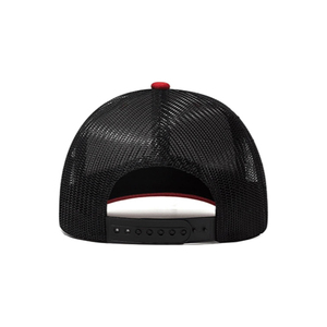 Gorra Trucker Roja de Malla, 6 Paneles, Ajustada, Color Sólido, Estilo Casual, Transpirable, Primavera/Verano, Unisex, Adulto - Product Image 2