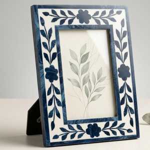 Marco de Fotos de Resina y Hueso con Incrustaciones, Diseño de Mosaico Hecho a Mano, Portafotos de Lujo Contemporáneo para Decoración Moderna del Hogar y Regalos - Product Image 3
