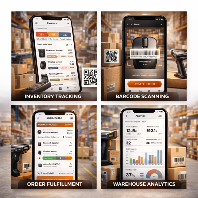 Custom Internet-enabled Warehouse Management Mobile App Development for MAC Inventory Tracking Barcode Scanning Real-Time