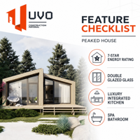 Maison préfabriquée de luxe UVO de 52 m², villa Airbnb, conforme à la norme NCC, fabriquée en Australie, maison modulaire moderne en conteneur, prête à être expédiée