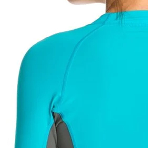Gym And Fitness Wear <b>Women</b> <b>Compression</b> Shirts Polyester Spandex Material Made Stretchable Rash Guards for Girls - Product Image 4