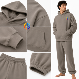 Traje de lana extragrande para hombre con tejido de lana gruesa, forma cómoda y relajada, tacto suave y calor acogedor para uso casual y actividades al aire libre. - Product Image 5