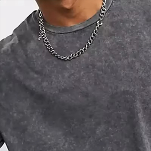 Camiseta de Manga Corta con Cuello Pequeño, Estilo Retro Americano, Unisex, Corte Regular, Antiencogimiento, Lavado Ácido, Hip Hop, Cuello Estrecho Perfecto - Product Image 5