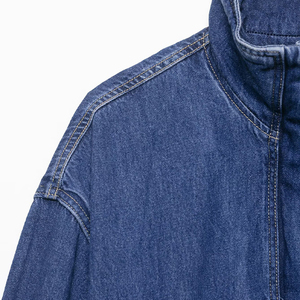 Women Vintage Wash <b>Denim</b> <b>Jacket</b> Casual Button Front Cotton Blend Breathable Fashion Outerwear Custom OEM ODM Wholesale Factory - Product Image 5