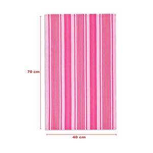Serviettes de cuisine modernes à rayures teintes en fil, en provenance d'Inde, couleur rose, pour usage en cuisine, au meilleur prix - Product Image 5