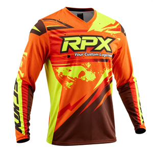 Jersey de Motocross de Manga Larga para Hombre, Logotipo Personalizado, Ropa de Carreras, Impresión por Sublimación, Secado Rápido, Poliéster - Product Image 1