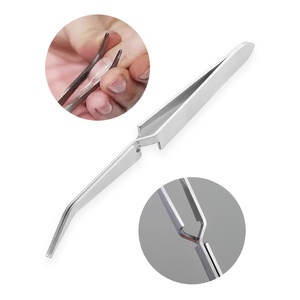 Pince à ongles plate réutilisable pour manucure, repousse-cuticules de 12 cm, pince de précision pour une finition lisse et usage en salon - Product Image 2