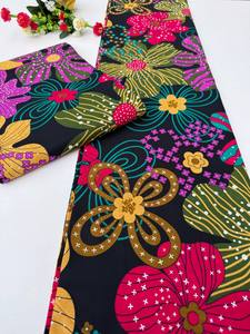 Mozambique African Wax Print Ankara 100% Cotton Twill <b>Fabric</b> for Boys Shirts Dresses and Trendy Fashion - Product Image 4