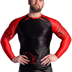 เสื้อแรชการ์ดแขนยาวผู้ชาย พิมพ์ลายกราฟิก ป้องกันรังสียูวี แห้งเร็ว รับผลิตแบบ OEM พร้อมสกรีนแบรนด์ - Product Image 1