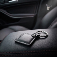 Porte-clés en cuir RFID vierges avec logo personnalisé, carte de paiement NFC, carte de visite - Étanche